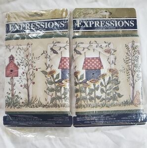 Expressions Birdhouse and Sunflower Wallpaper Border Birds Cats Apple Trees